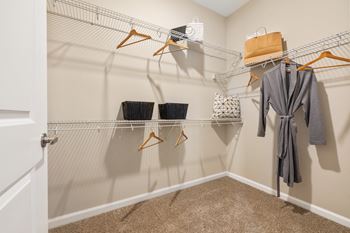 Generous walk-in closets