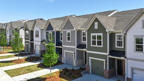 Covington townhouse for rent - A row of houses with a tree in front of them.