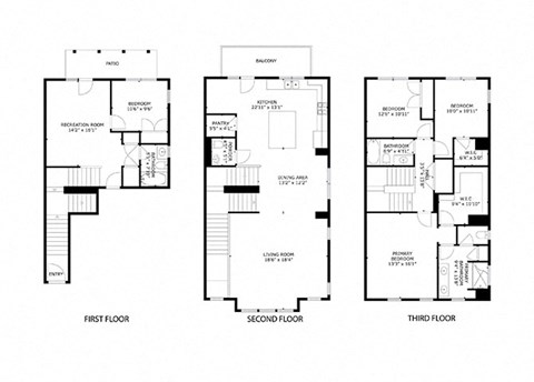 Floor plan for 4 beds, 3.5 baths, 2497 sqft