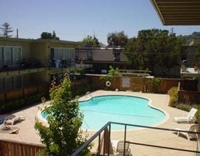 San Rafael apartment for rent - a swimming pool in the backyard of a house
