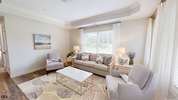 Pembroke apartment for rent - a living room with a couch and two chairs