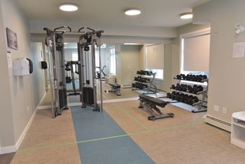 Aqua residential fitness centre with free weights