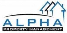 Burbank apartment for rent - A logo for Alpha Property Management featuring a stylized house with a lightning bolt.