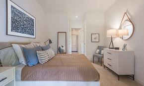 Lake Forest apartment for rent - fully furnished apartment bedroom with modern decor