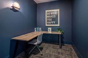 Midlothian apartment for rent - A workspace with a poster that says