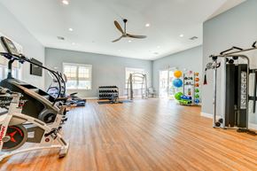 North Bergen apartment for rent - Bright fitness and yoga studio with wood floors at The Rail North Bergen