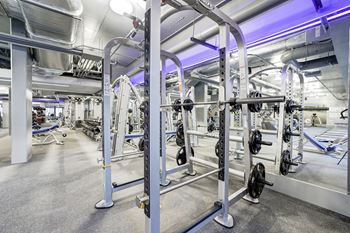 3,800 Square foot, 24-hour fitness center with cardio and free weights (no need for a gym membership!) 