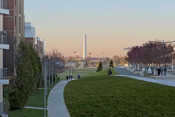 Incredible location overlooking the potomac river at long bridge park in national landing, arlington, va