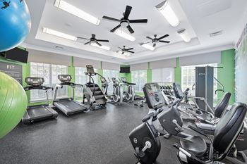 Fitness center with strength training and cardio equipment