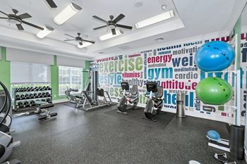 Fitness center with strength training and cardio equipment