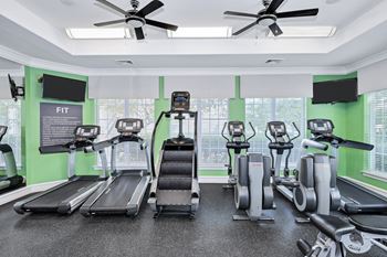 Fitness center with strength training and cardio equipment