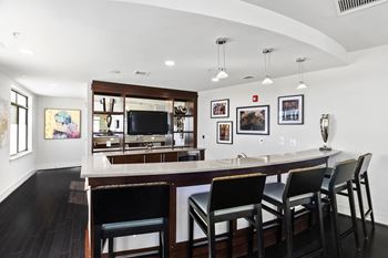 Resident lounge with billiards tables 