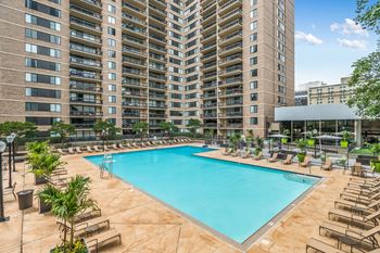 Pool side relaxing area