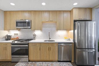 Spacious kitchen with pantry cabinet