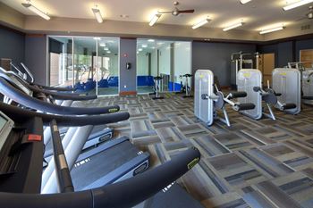 Fitness center with free weights