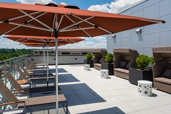 Rooftop pool with patio and cabanas (skydeck) 