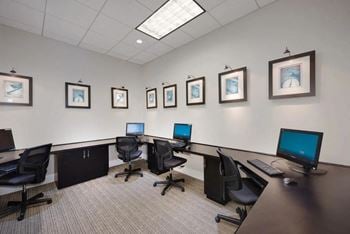 Business center with computers and printing
