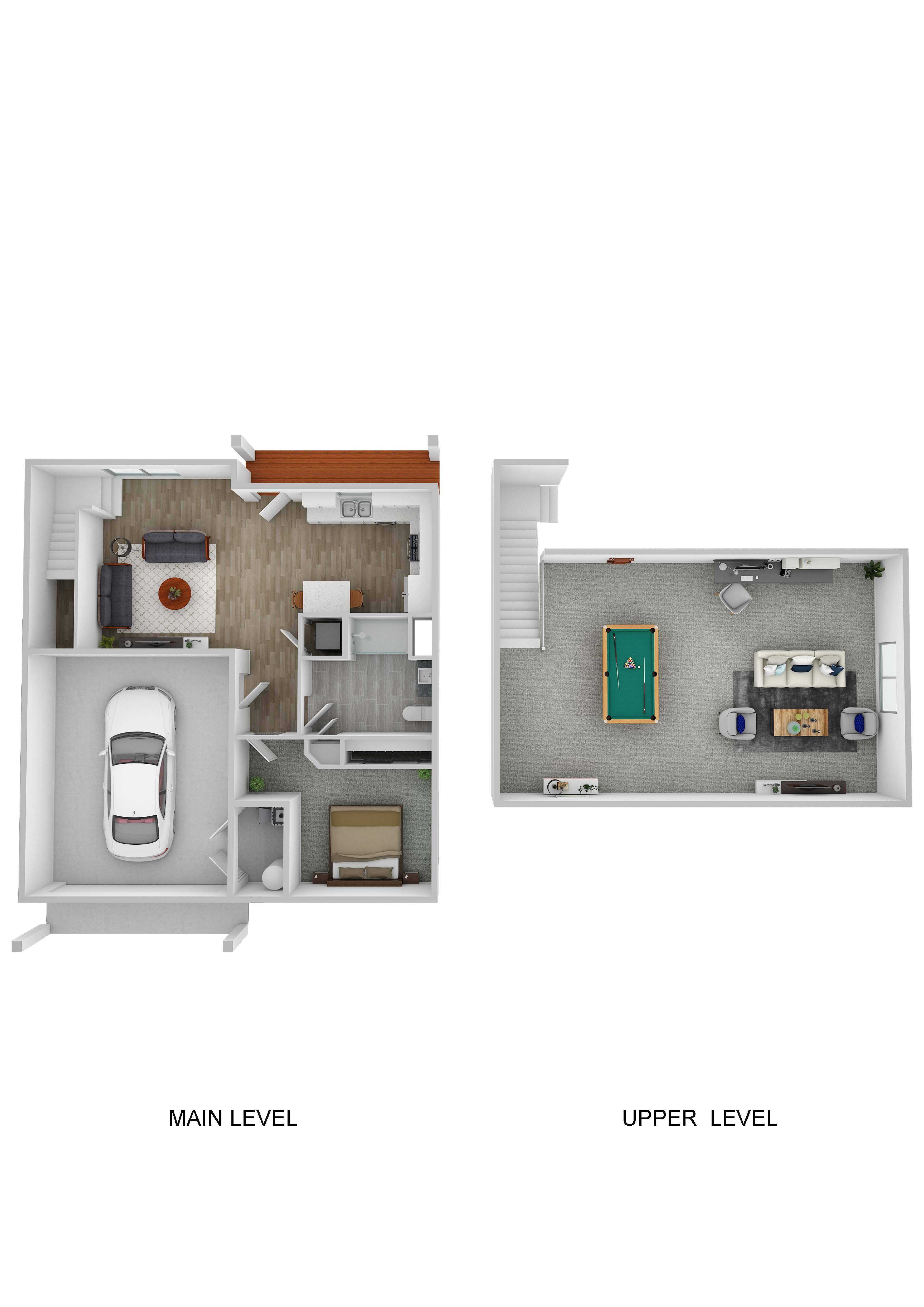 Floor plan for 1 bed, 1 bath, 1430 sqft