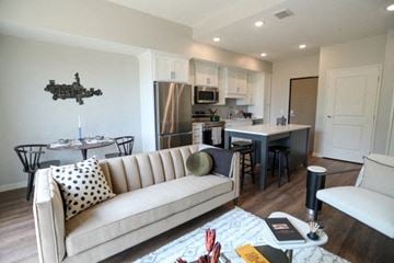 Minnetonka apartment for rent - a living room with a couch and a kitchen