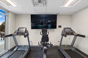 Victoria apartment for rent - two treadmills and a tv in a gym room