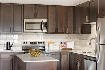 Espresso cabinetry
