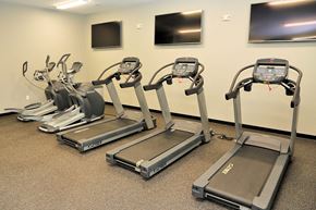 Holt apartment for rent - a row of exercise equipment in a gym