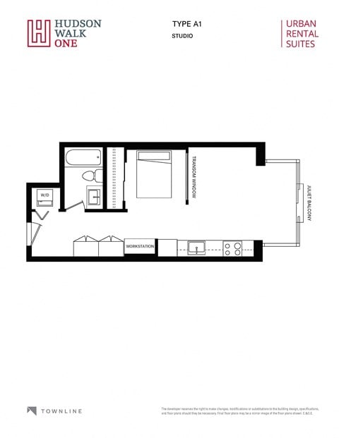 Floor plan for studio, 1 bath, 474 sqft