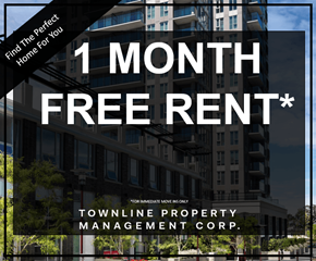 Victoria apartment for rent - a free rent brochure with a building in the background and the text free rent #victoria #free #rental