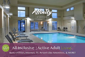 Spokane apartment for rent - Affinity at South Hill offers all-inclusive active adult living with amenities like a pool.
