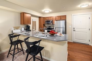 Vancouver apartment for rent - A kitchen with a table and chairs.