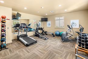 Austin apartment for rent - A spacious gym with a variety of exercise equipment.