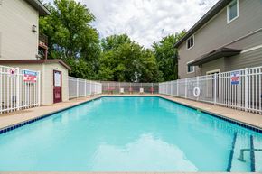 Savage townhouse for rent - the swimming pool at our apartments with a fence around it