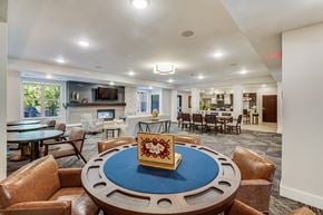 Maplewood apartment for rent - Silver Lounge, games, entertain, party, Senior Apartment, Senior living, Maplewood, White Bear Lake, Saint Paul, Frost English Silver