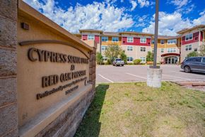 Oakdale apartment for rent - The image shows a sign for Cypress Shores at Red Oak Preserve.