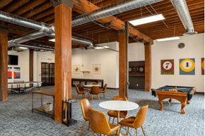 St. Louis apartment for rent - a recreation room with a pool table and ping pong table