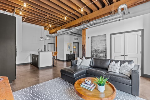 Floor plan for 2 beds, 1 bath, 977 sqft
