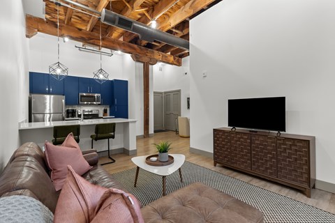 Floor plan for 1 bed, 1 bath, 602 sqft