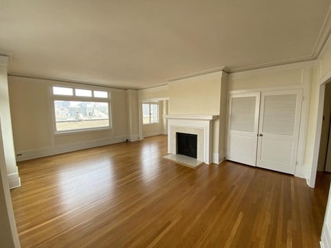 Floor plan for 1 bed, 1 bath, 840 sqft