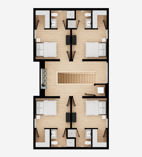 Floor plan for studio, 1 bath, 1118 sqft