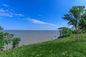 Madison apartment for rent - a view of the lake from a hillside