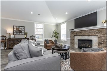 Madison apartment for rent - a living room with a couch and a fireplace