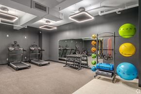 Cleveland apartment for rent - gym with treadmills at Life At Agora, Ohio