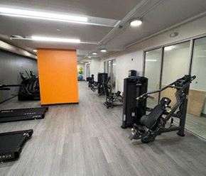 Cleveland apartment for rent - a room filled with lots of exercise equipment
