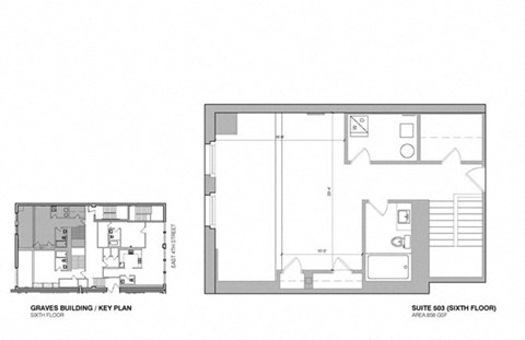 Floor plan for 1 bed, 1.5 baths, 1709 sqft