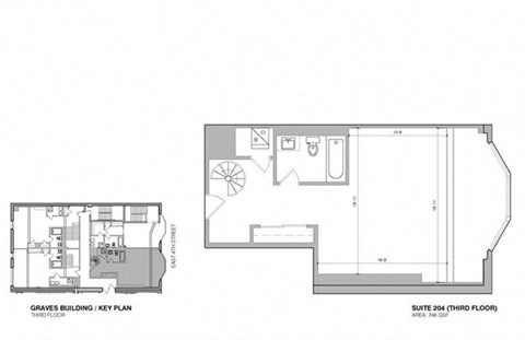 Floor plan for 1 bed, 1.5 baths, 1492 sqft