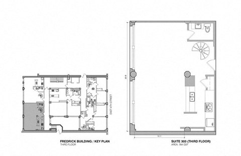 Floor plan for 2 beds, 1.5 baths, 1300 sqft