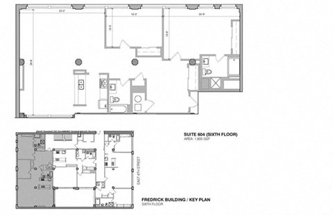Floor plan for 2 beds, 2 baths, 1805 sqft