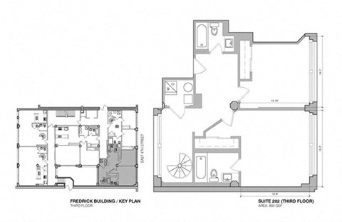 Floor plan for 2 beds, 2.5 baths, 1914 sqft