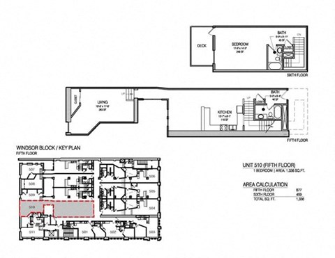 Floor plan for 3 beds, 2 baths, 1390 sqft