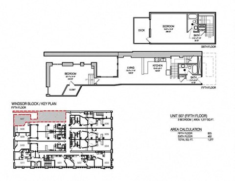 Floor plan for 2 beds, 2 baths, 1272 sqft